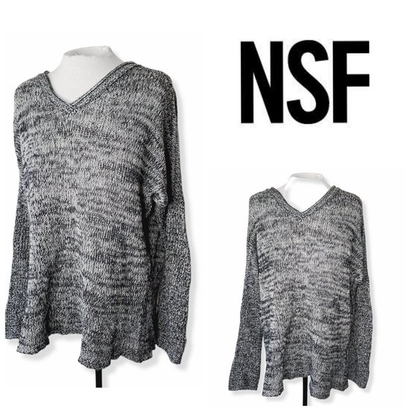 REVOLVE NSF Wool/Cashmere Marled Oversized Sweater - Picture 1 of 9